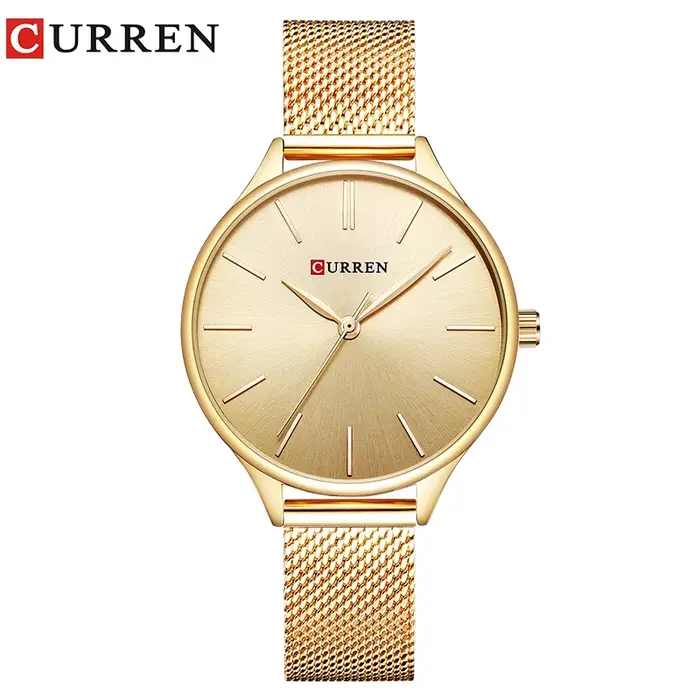 Montre à quartz ultra-fine CURREN 9024 pour femmes, étanche, bracelet en maille décontracté, montre-
