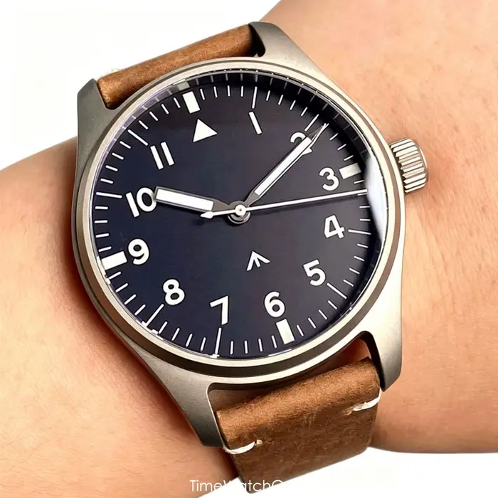 Montre de pilote chronographe Tandorio Titanium VH31 pour homme