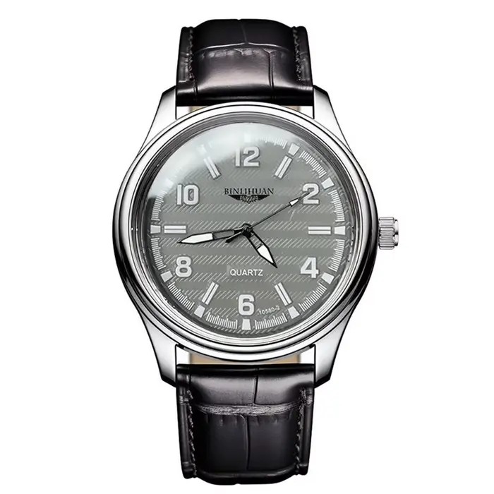 Montre-bracelet de luxe pour homme de marque supérieure, étanche, pour affaires, à quartz, en cuir, 