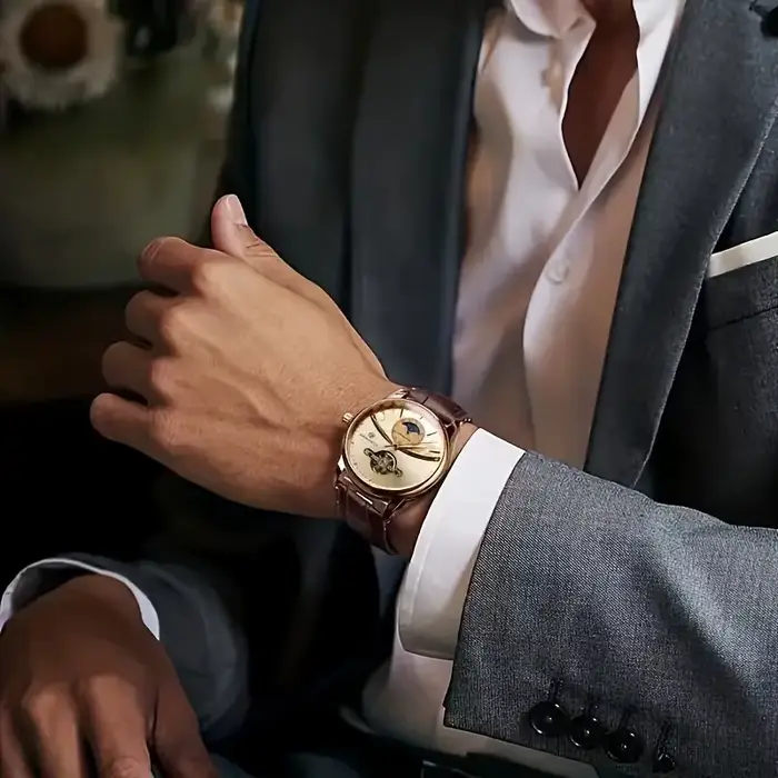 Montre-bracelet mécanique de luxe haut de gamme pour hommes
