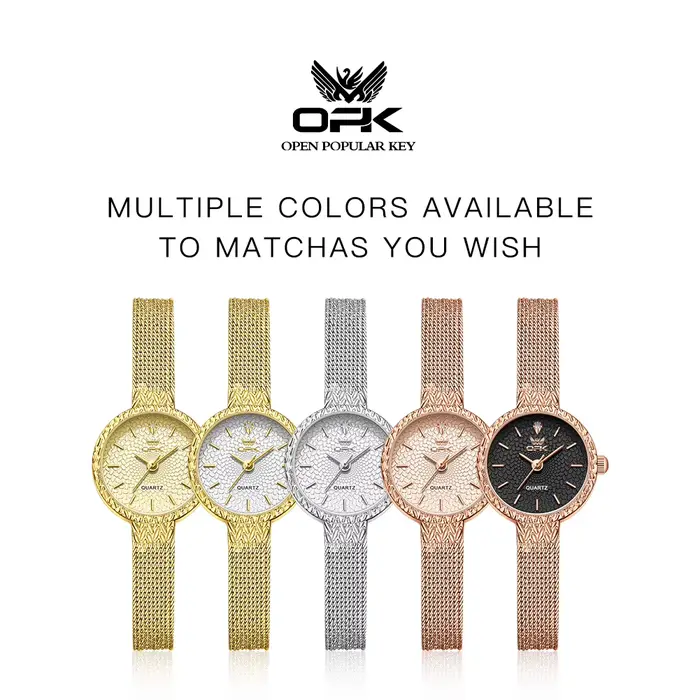 Montre OPK élégante et légère style japonais pour femmes occasions quotidiennes quartz résistante à l'eau