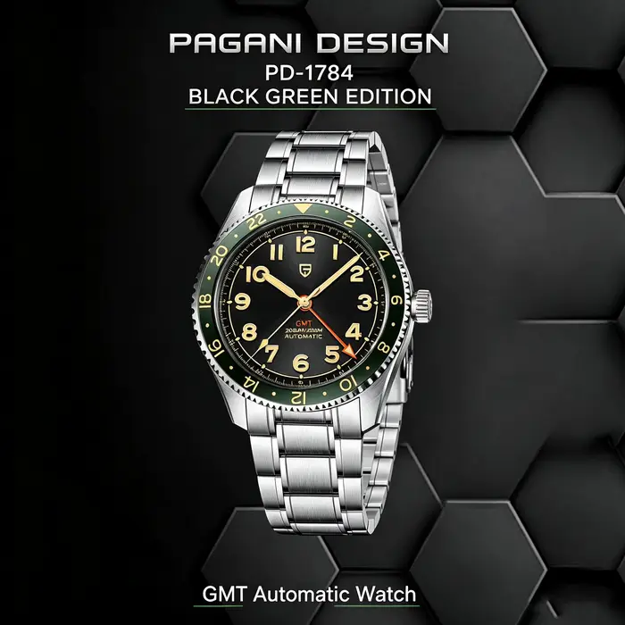 PAGANI DESIGN 2026 NOUVEAU Top GMT Montres automatiques mécaniques pour hommes Perle DG5833 Étanche Lumineux Verre saphir reloj hombre