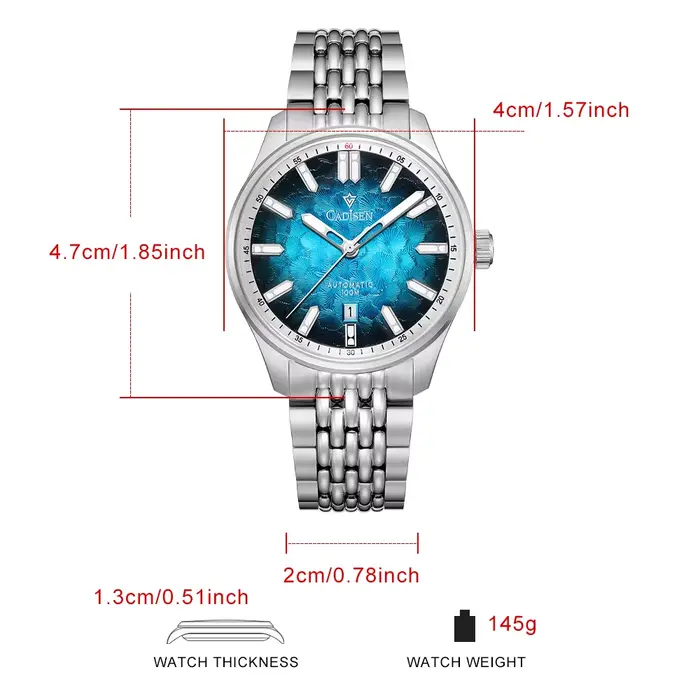 Montre automatique mécanique pour homme CADISEN 2026