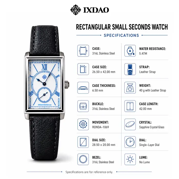Nouvelle montre à quartz carrée IX&DAO pour homme 2026