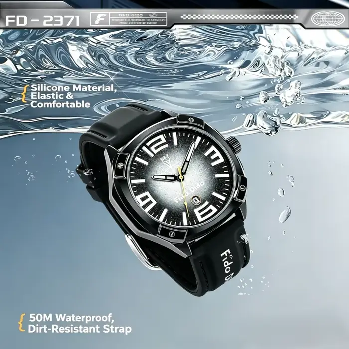 Montre à quartz vintage FIDO DIDO pour homme