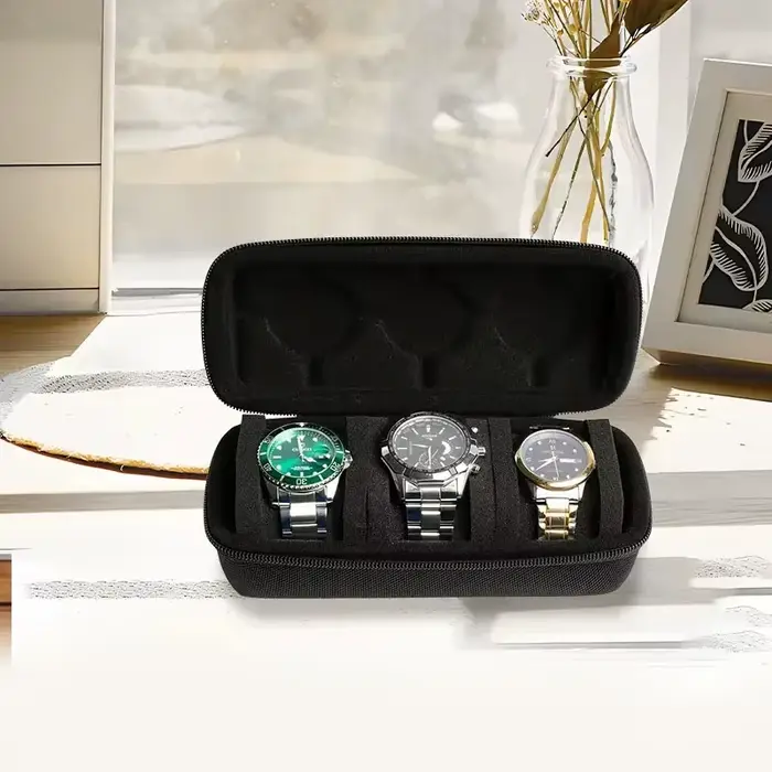 Étui de voyage pour montre avec 3 emplacements