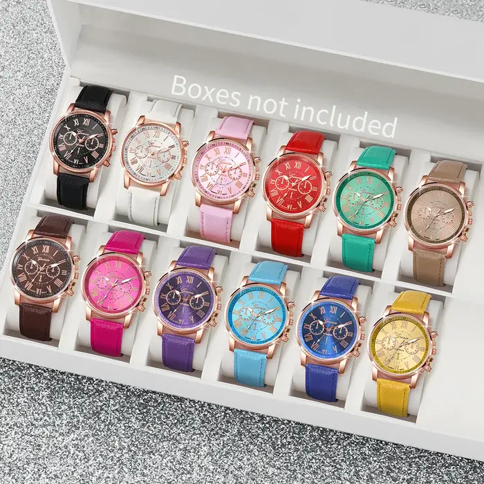 12 pièces/ensemble montres pour femmes à la mode