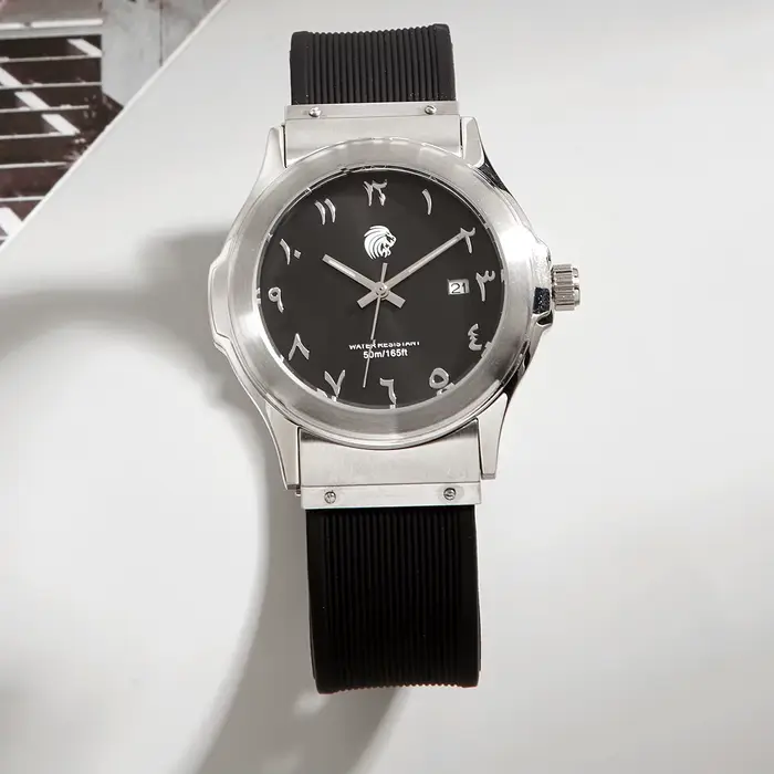 Montre Arabe de Marque avec Boîtier Entièrement en Acier Inoxydable