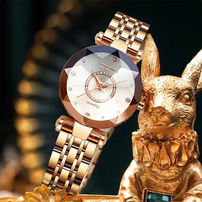 SENO Ocean Star femmes montre en cristal 2025 Top marque de luxe en or Rose