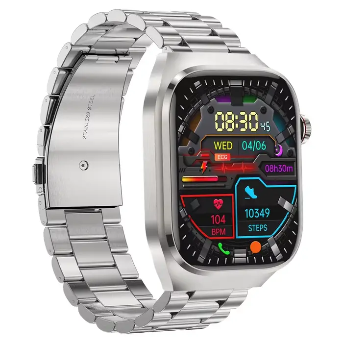 Montre connectée ESTG TK16 Pro pour homme avec suivi de la fréquence cardiaque et moniteur de sommeil occasions sportives et quotidiennes