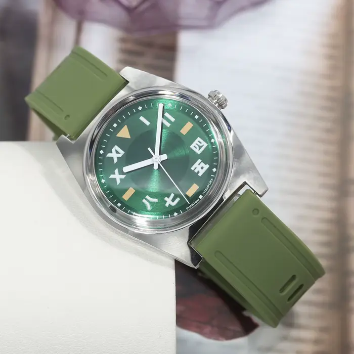 Montre mécanique pour homme - Mouvement à remontage manuel de 36 mm - Design élégant de style Bauhaus