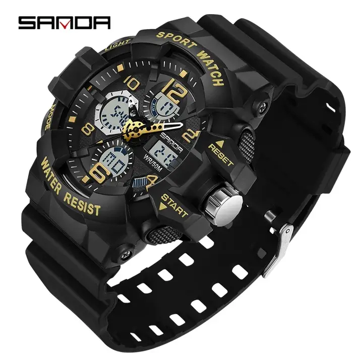 Montre militaire de marque SANDA G-Style pour hommes