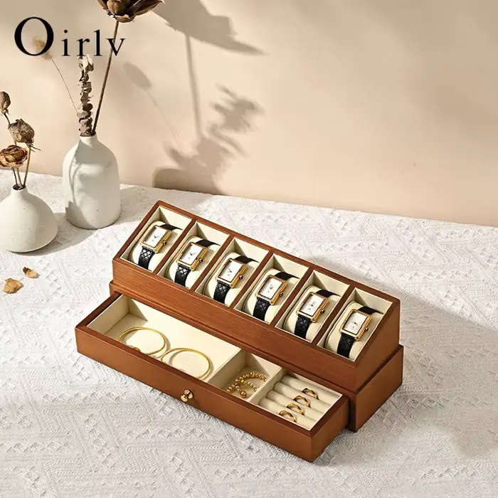 Oirlv Boîte à montres en bois massif