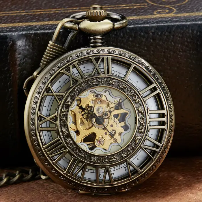 Montre à gousset — Seton-Montre de poche mécanique pour hommes et femmes, Modules Steampunk, Antique