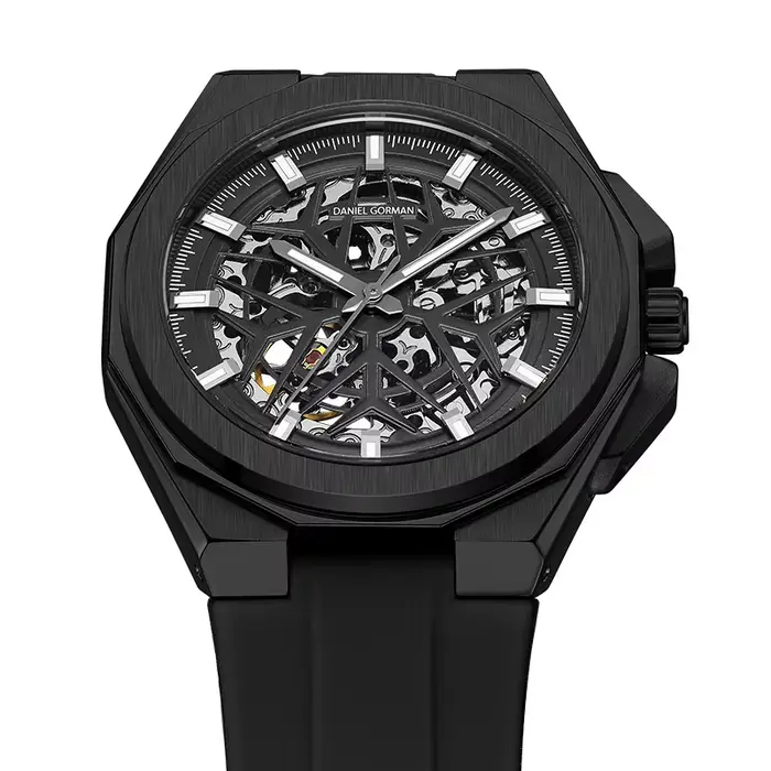 Montre squelette Daniel Gorman en acier inoxydable