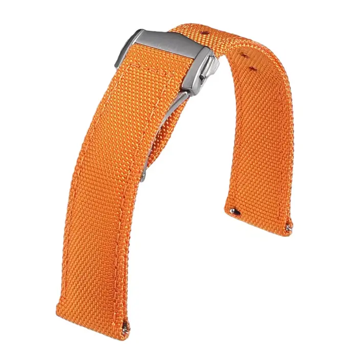 Bracelet de montre Deployant Sailcloth 20 mm 22 mm en nylon haute densité double face à dégagement r