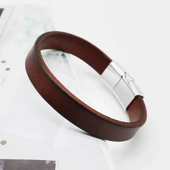 Bracelet en cuir de vache Vintage Simple pour hommes