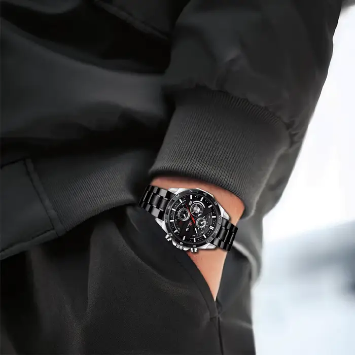 Montre à Quartz VA VA VOOM en Cuir pour Homme Style Sport Elégante Occasions Spéciales