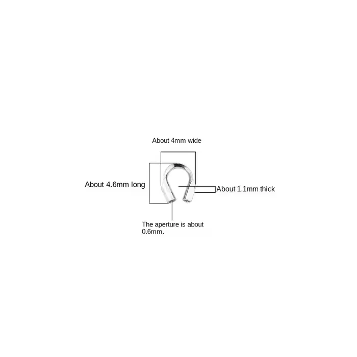 Accessoires de boucle de collier en argent regardé S925, boucle en forme de U, boucle de fermeture, 