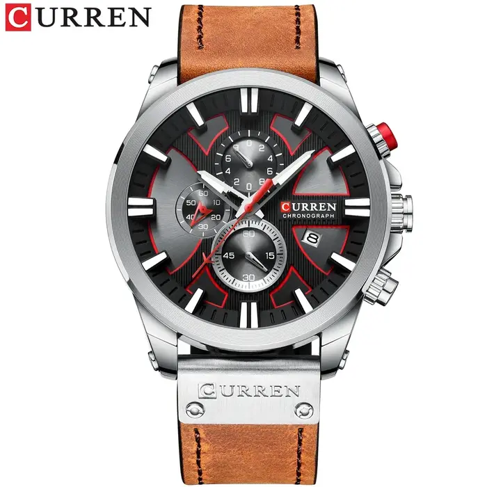CURREN montre pour hommes haut de gamme de luxe lumineux en cuir