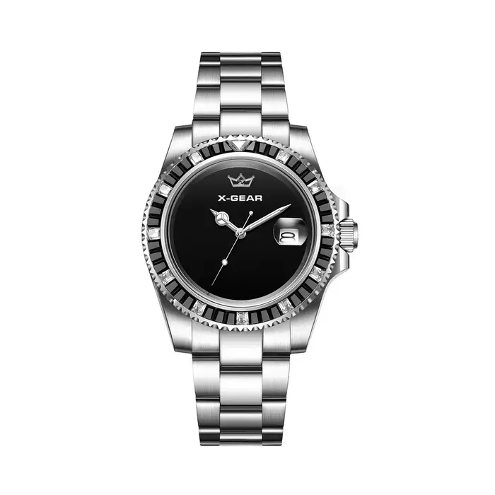 Montre mécanique automatique étanche pour homme avec affichage lumineux