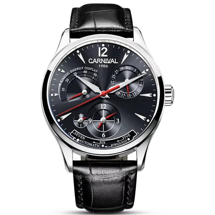 Montre mécanique étanche et lumineuse pour homme