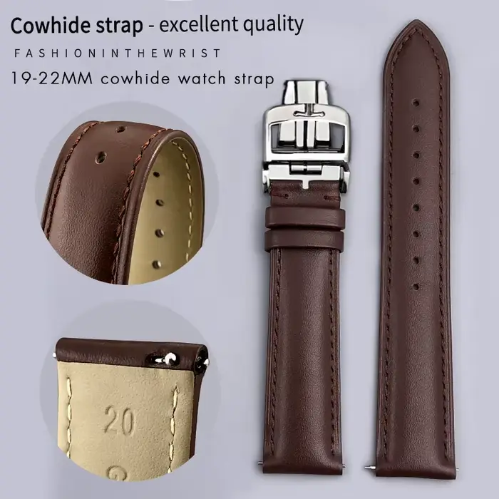 Bracelet de montre en cuir véritable