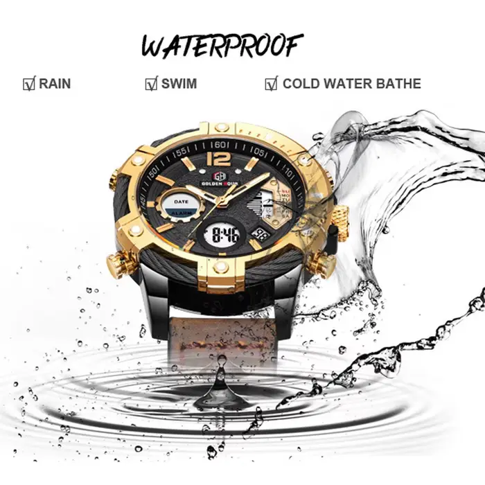 Nouvelle mode hommes montre double affichage militaire sport homme