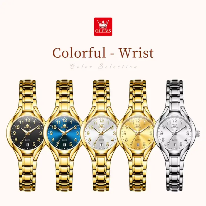 OLEVS 3650 Montre-bracelet à quartz de luxe pour femme