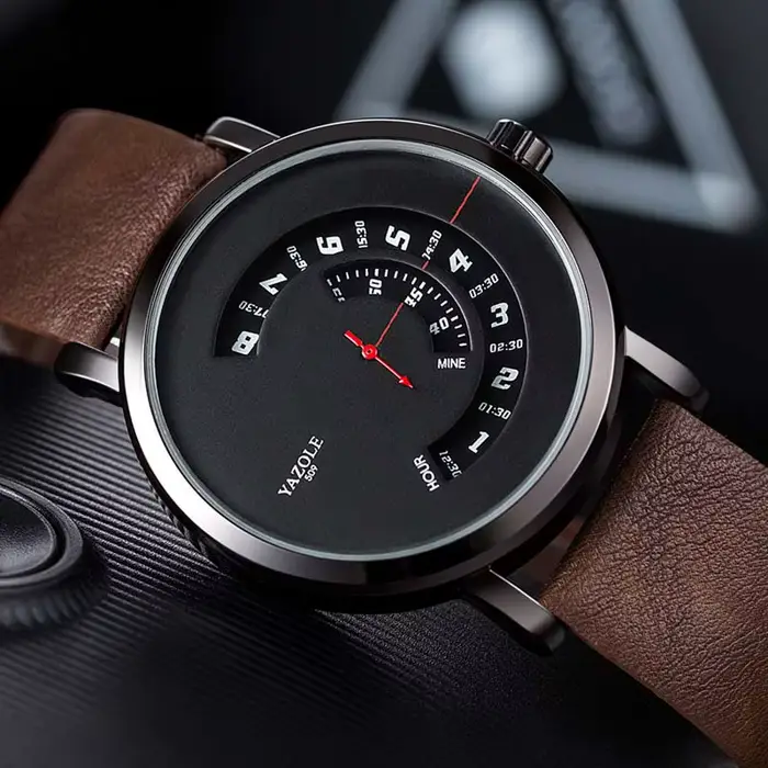 YAZOLE hommes montres offres spéciales mode bracelet en polyuréthane décontracté Unique montre à Quartz