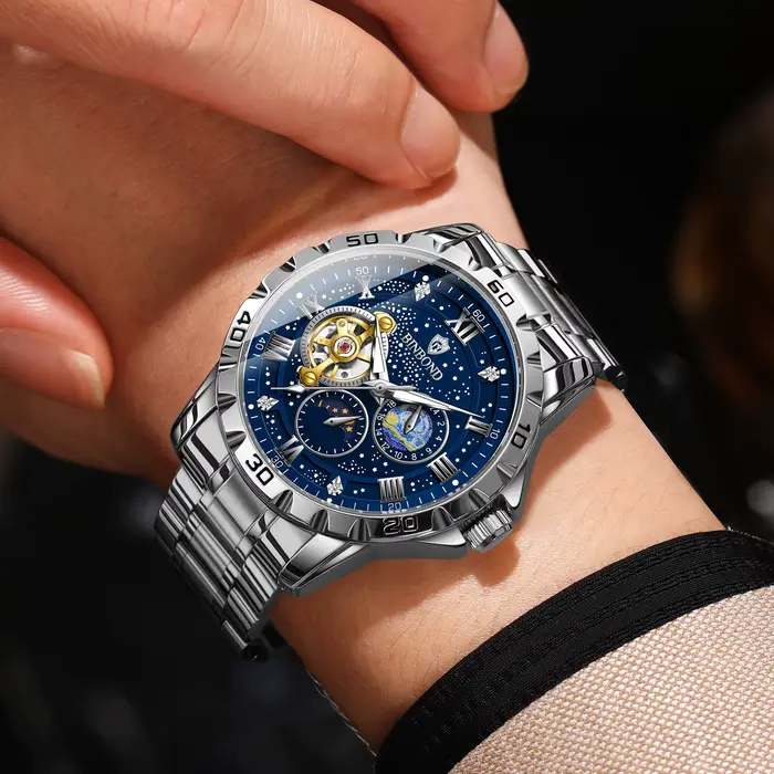 Montre-bracelet mécanique de luxe pour homme BINBOND