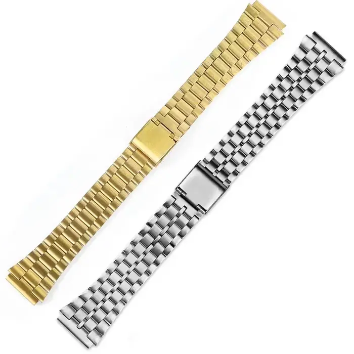 Bracelet de montre en métal Vintage pour Casio SGW400 F91W F84 F105/108/A158/168 AE1200/1300