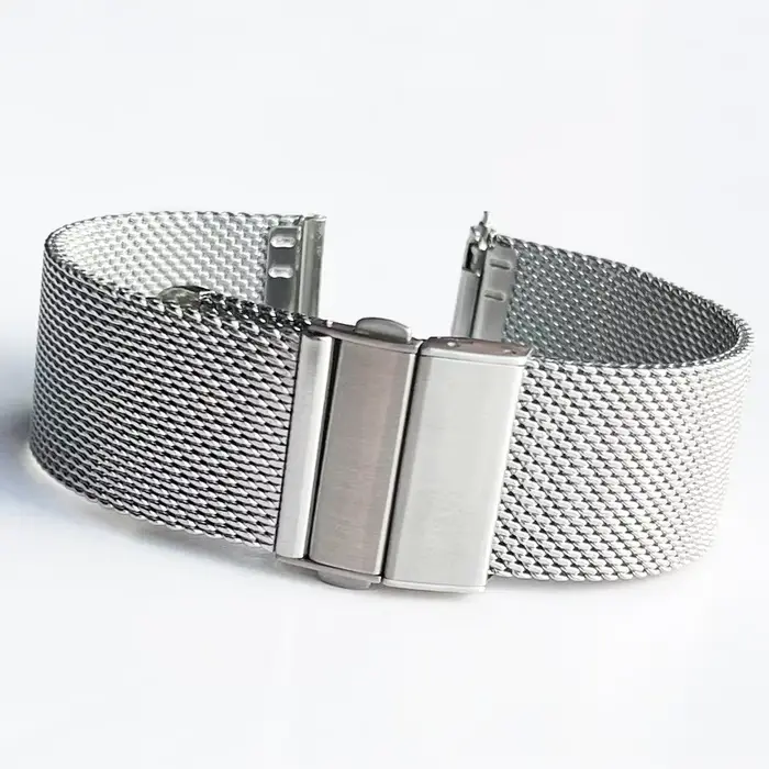 Bracelet en acier inoxydable avec boucle milanaise pour femmes et hommes pour montres occasions spéciales largeur 18mm 20mm 22mm