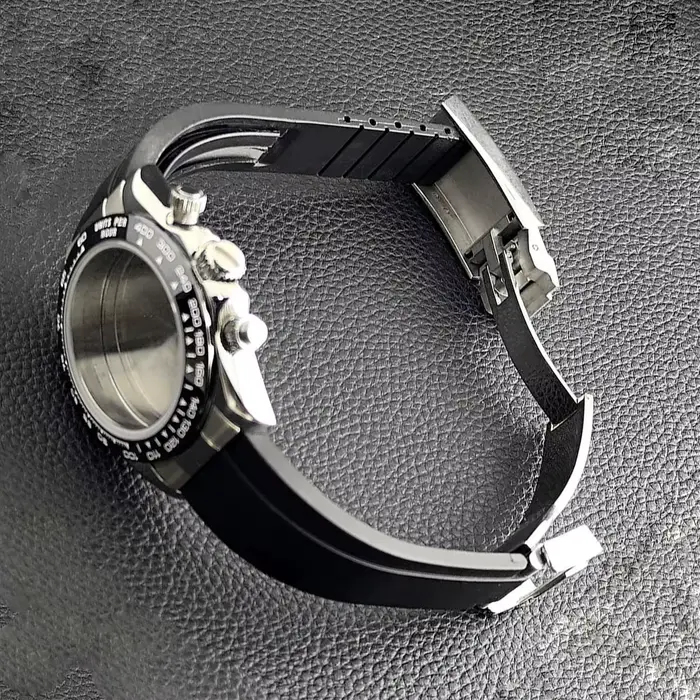 Boîtier de montre pour homme en acier argenté or rose de 39