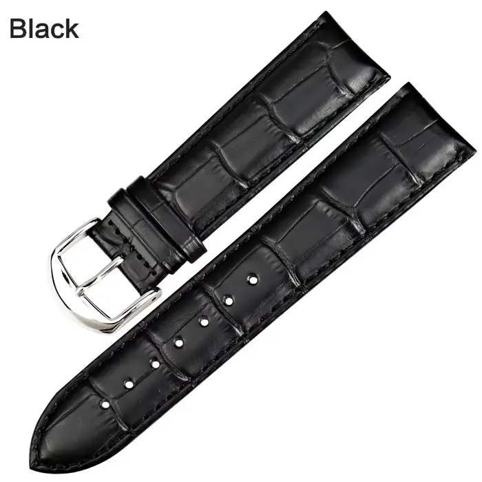 MAIKES Nouvelle montre bracelet ceinture noir bracelets bracelet en cuir véritable bande de montre 1