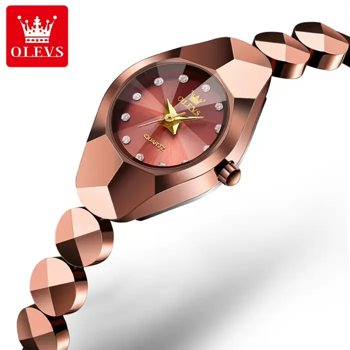 OLEVS 7007 montre à Quartz originale pour femmes miroir rhombique étanche dames montre-bracelet brac