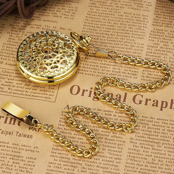 1 pièces Vintage argent noir bronze or alliage montre de poche chaînes pour mécanique Quartz hommes femmes
