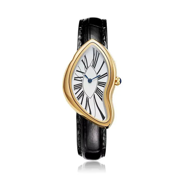 Montre à quartz pour femme, montre créative de forme irrégulière, au design rétro Y2K, mouvement à q