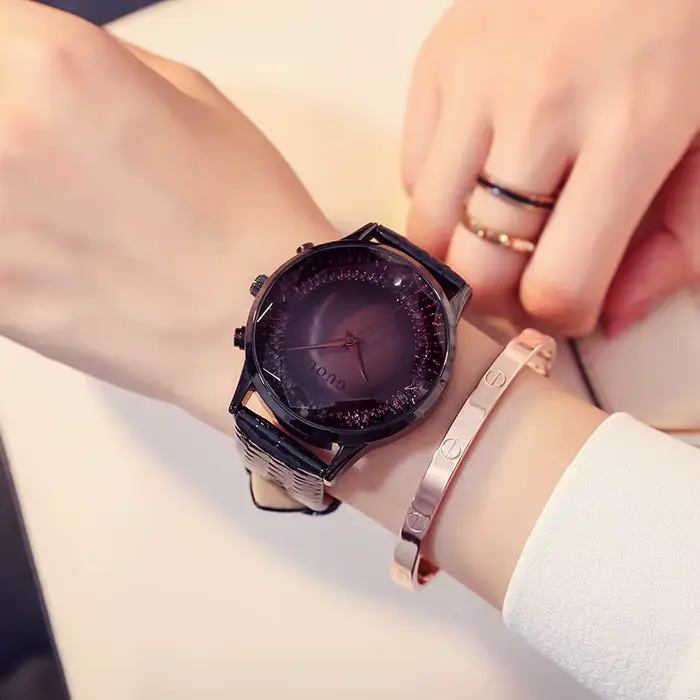 Nouvelle sélection de montres pour femmes élégantes et tendance quartz bracelets en cuir bronze café rose occasions spéciales