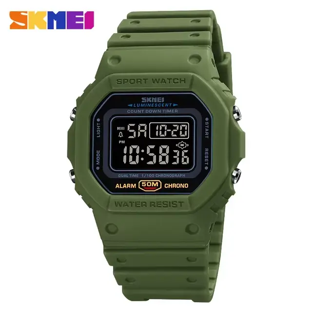 SKMEI 1628 montre numérique militaire pour hommes rétro Sport étanche hommes montre-bracelet électro