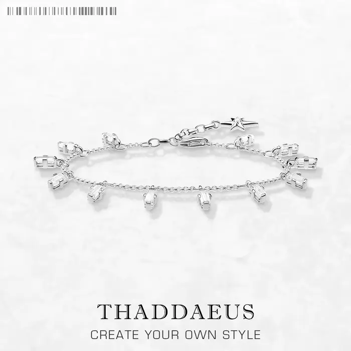 Bracelet pierres angulaires avec coupe Baguette, en argent Sterling 925, bijoux fins élégants, cadea