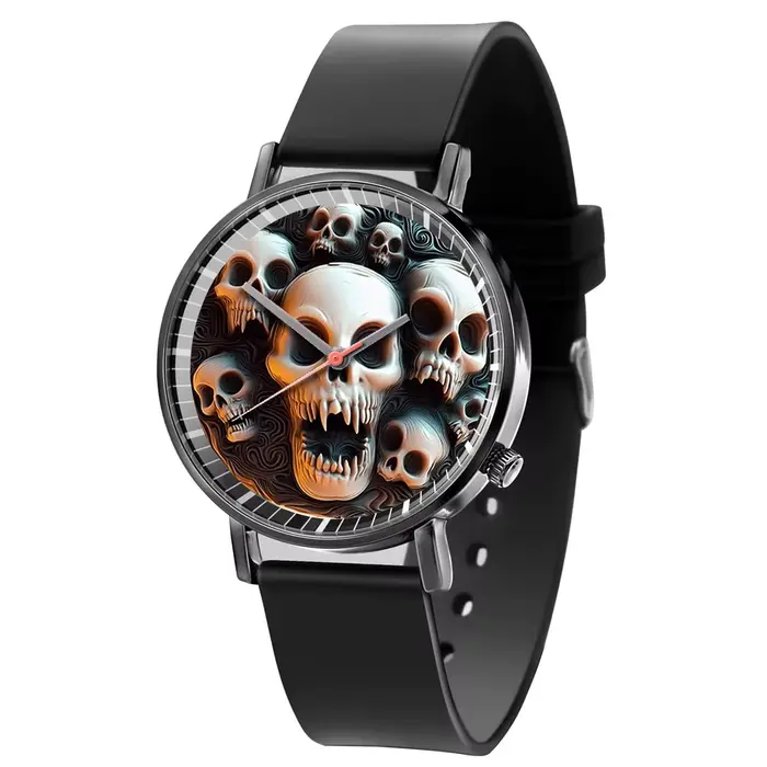 Montre à quartz crâne pour hommes et femmes
