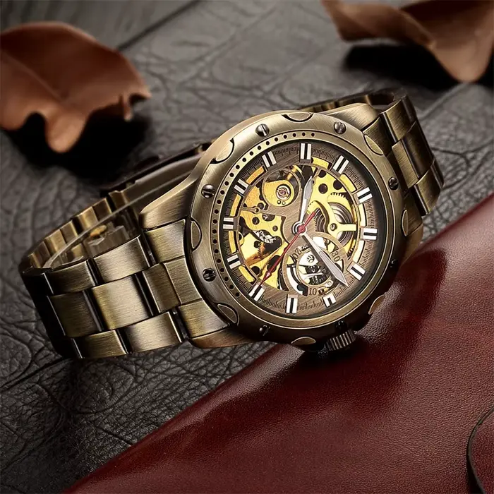 Montre mécanique Forsining style fashion décontracté homme occasionnels résistance à l'eau occasionnels
