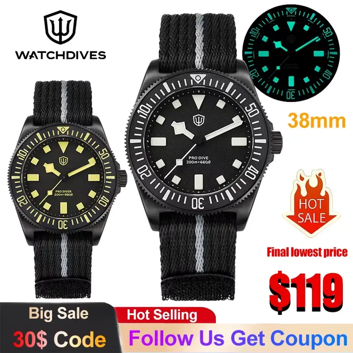 Watchdives EXD V2 montre à quartz 38mm
