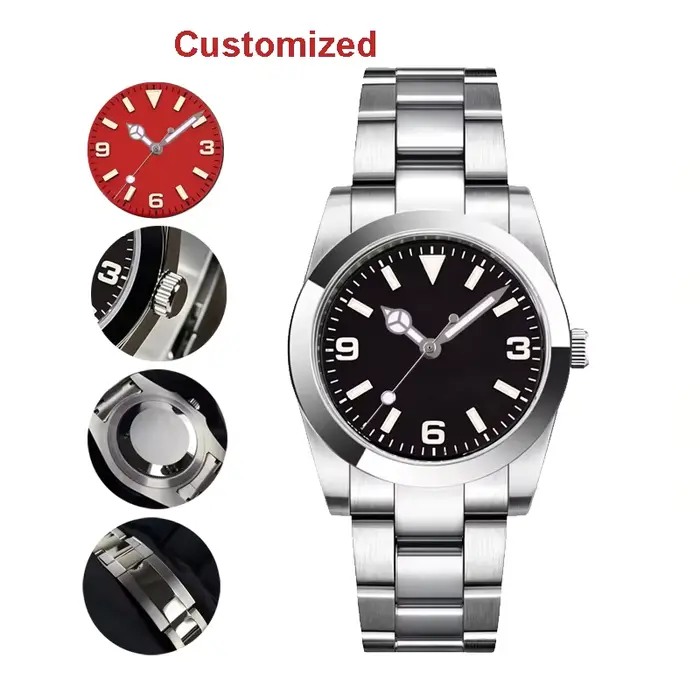 Montre automatique pour femmes 28 mm/31 mm/36 mm en acier inoxydable 904L, date et jour uniques, mon
