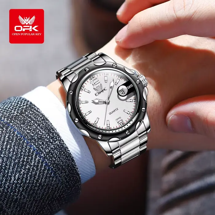 Montre-bracelet à quartz étanche pour homme