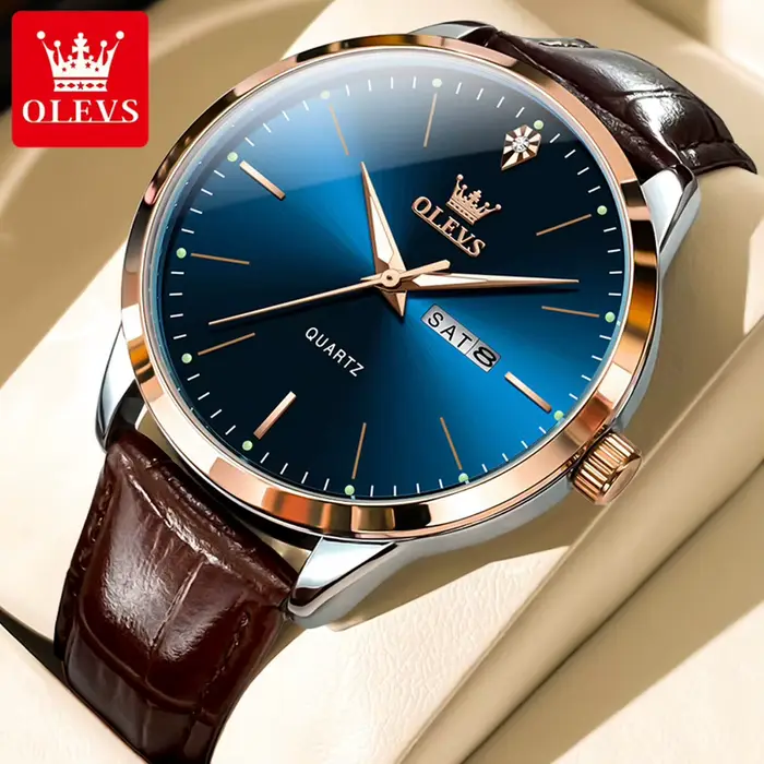 OLEVS 2935 montre homme de luxe mode originale affaires ceinture