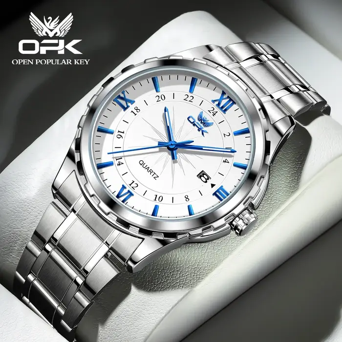 OPK 6003 montres pour hommes multifonctionnel chronographe montre-bracelet Original étanche lumineux Quartz montre automatique Reloj Hombre