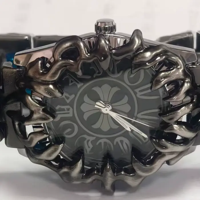 Montre-bracelet à quartz originale à la mode avec cadran à griffes irrégulières et chiffres romains montre pour hommes