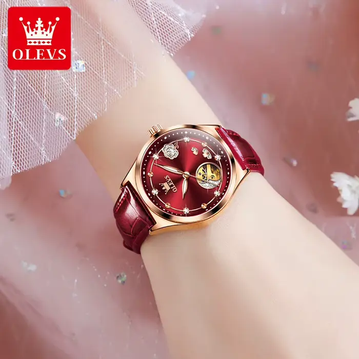Montre-bracelet mécanique automatique OLEVS 6601 pour femmes